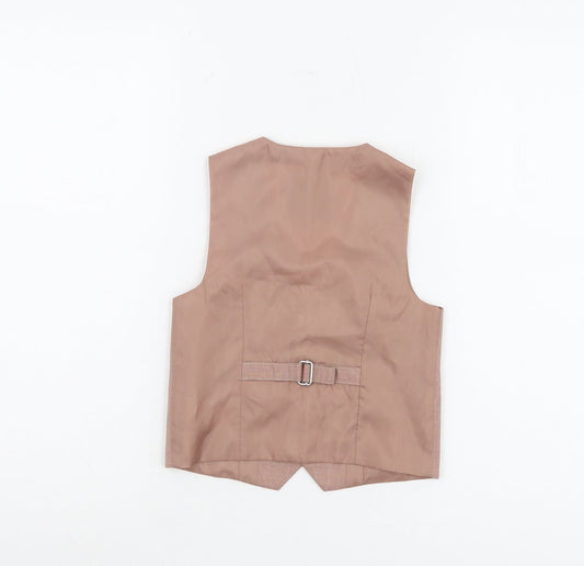 Next Boys Brown Waistcoat Suit 3-4 Years Belted