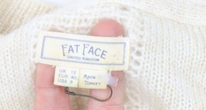 Fat Face Women's Blue Multicoloured Jumper, Size 12