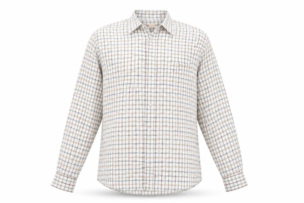 EWM Men’s Multicoloured Check Long Sleeve Shirt M