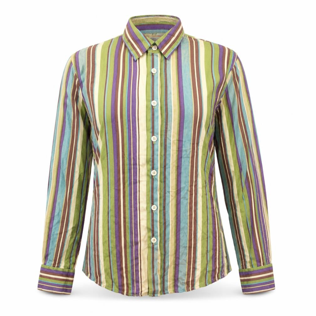 Womens UK Size M Adec Multicoloured Cotton Button-Up