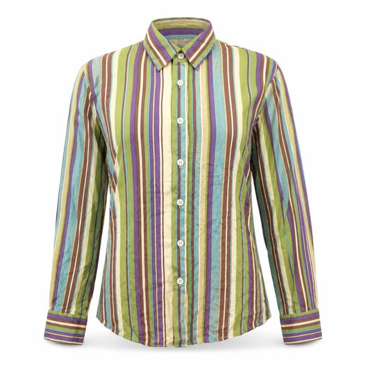 Womens UK Size M Adec Multicoloured Cotton Button-Up