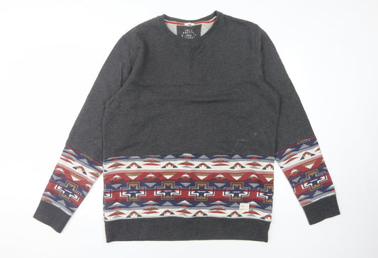 O'Neill Men's Grey Geometric Pullover Sweatshirt XL