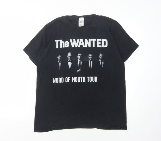 The Wanted Black Tour T-Shirt Unisex Adults L