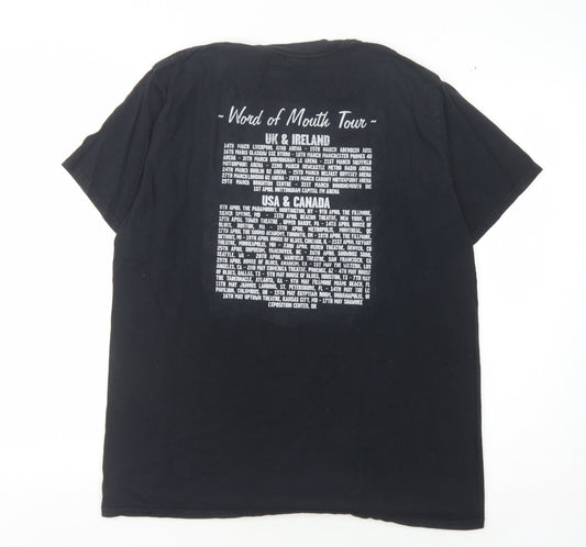 The Wanted Black Tour T-Shirt Unisex Adults L
