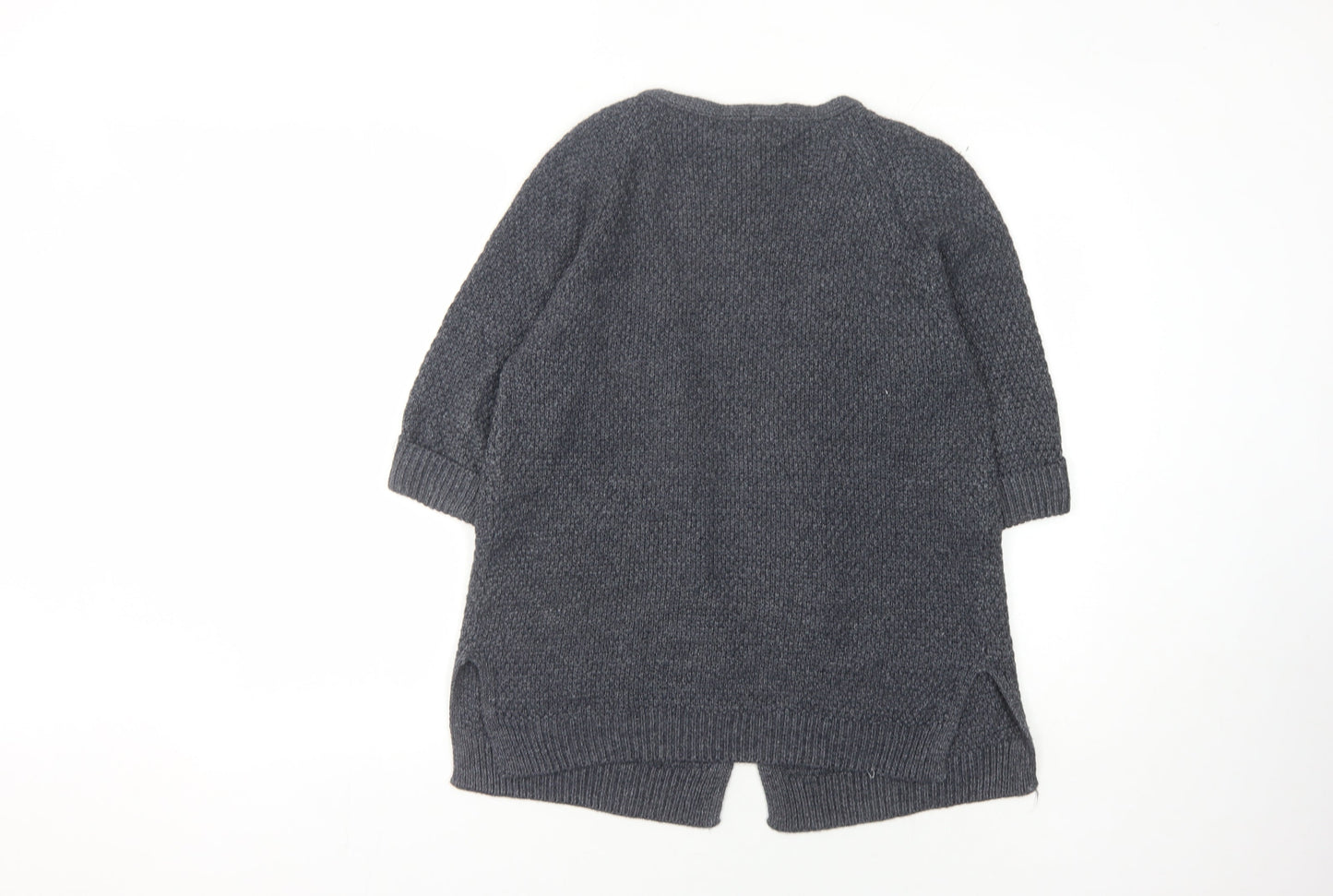 Fat Face Women's Blue Open Front Cardigan, Size S, Chunky Knit