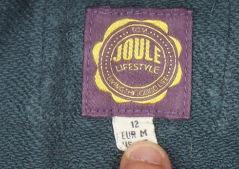 Joules Women's Blue Henley Sweatshirt Sz 12