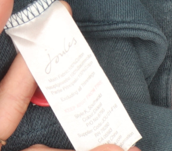 Joules Women's Blue Henley Sweatshirt Sz 12