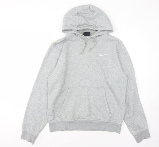 Nike Men's Grey Pullover Hoodie - Size M