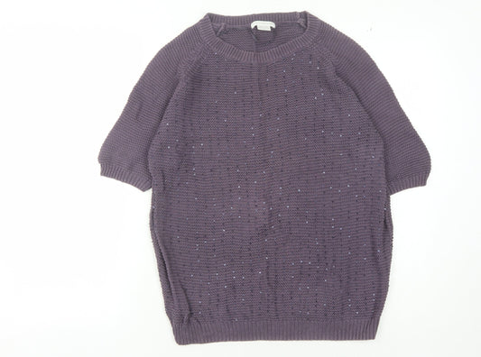 Mamas & Papas Women’s Purple Knit Pullover Jumper - Size 8