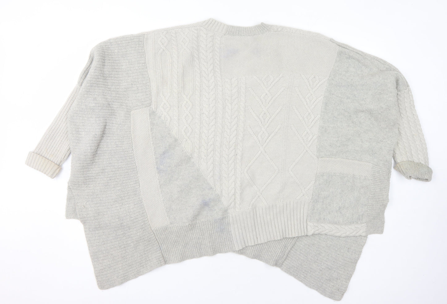 AllSaints Women's Ivory Cable-Knit Jumper M