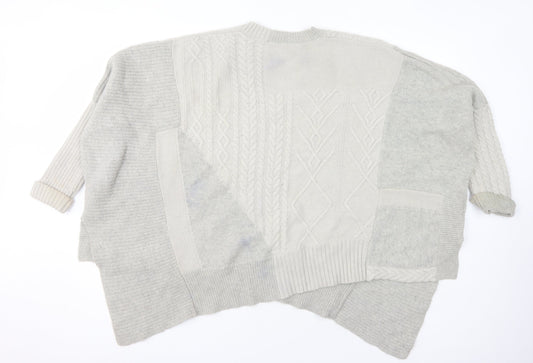 AllSaints Women's Ivory Cable-Knit Jumper M