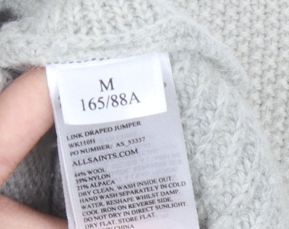 AllSaints Women's Ivory Cable-Knit Jumper M
