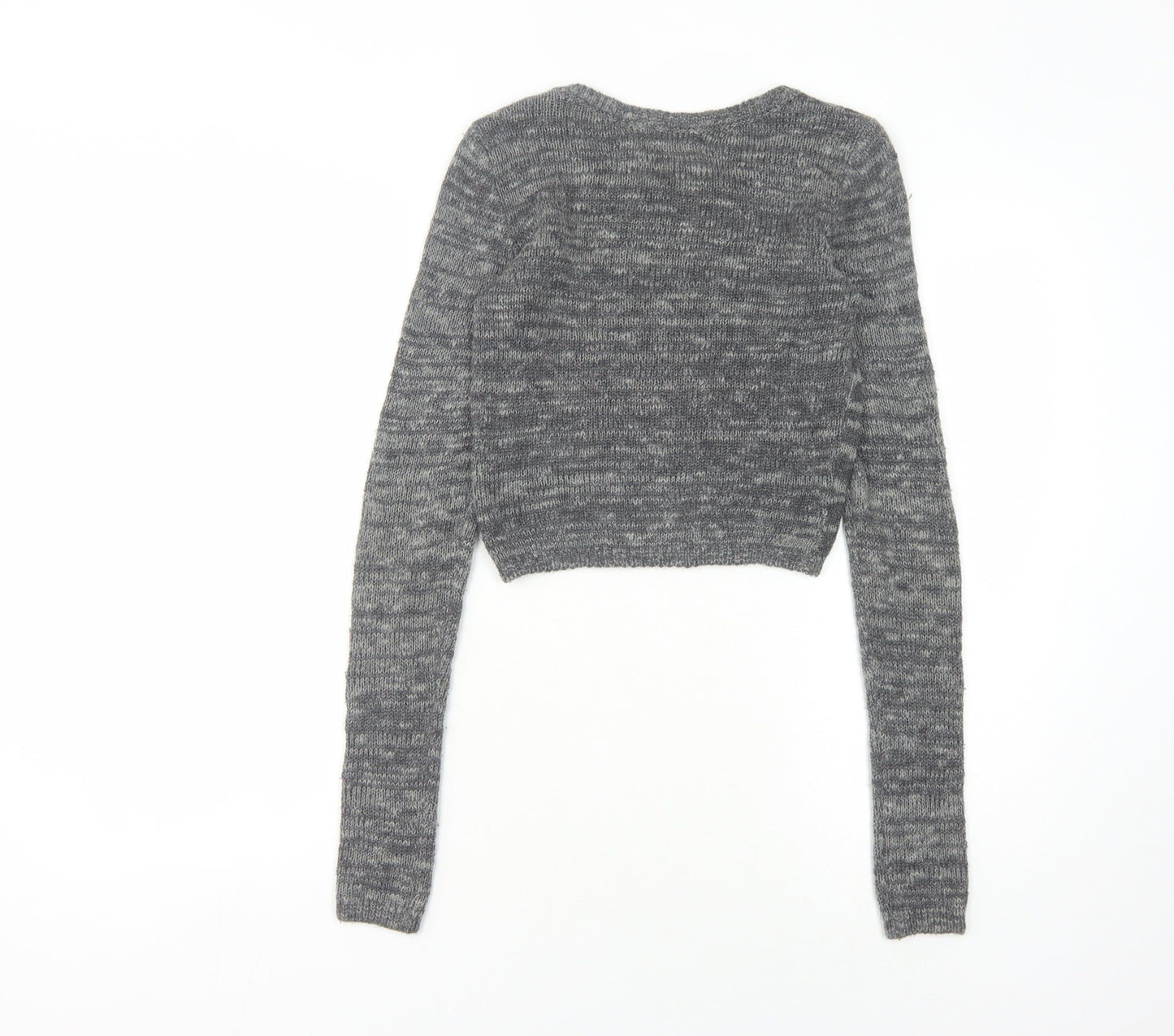 Hollister Women's Grey Animal Print Jumper Size S