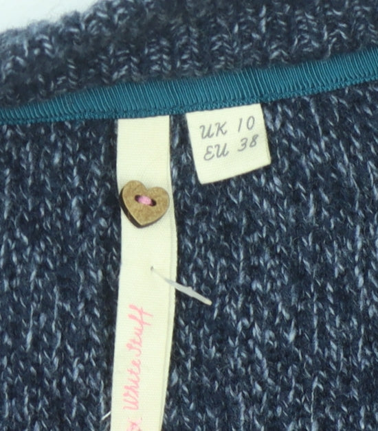White Stuff Women's Blue Open Front Cardigan UK 10