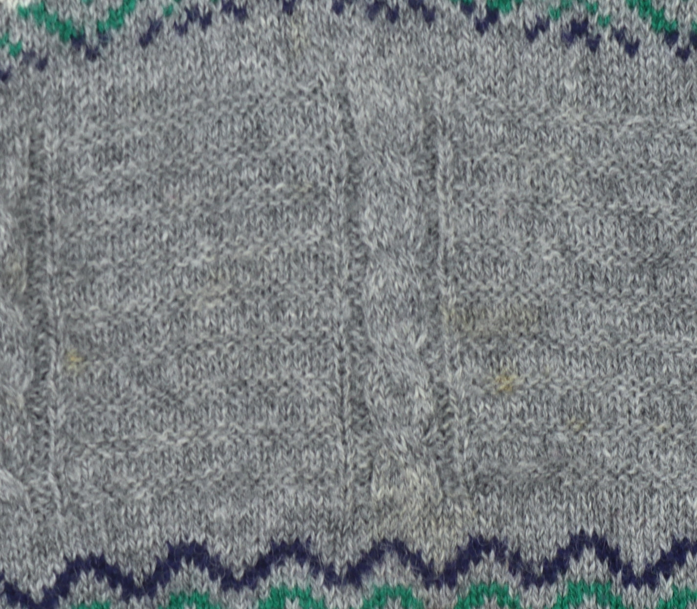 Pringle of Scotland Men's Grey Wool Jumper, L, Cable-Knit