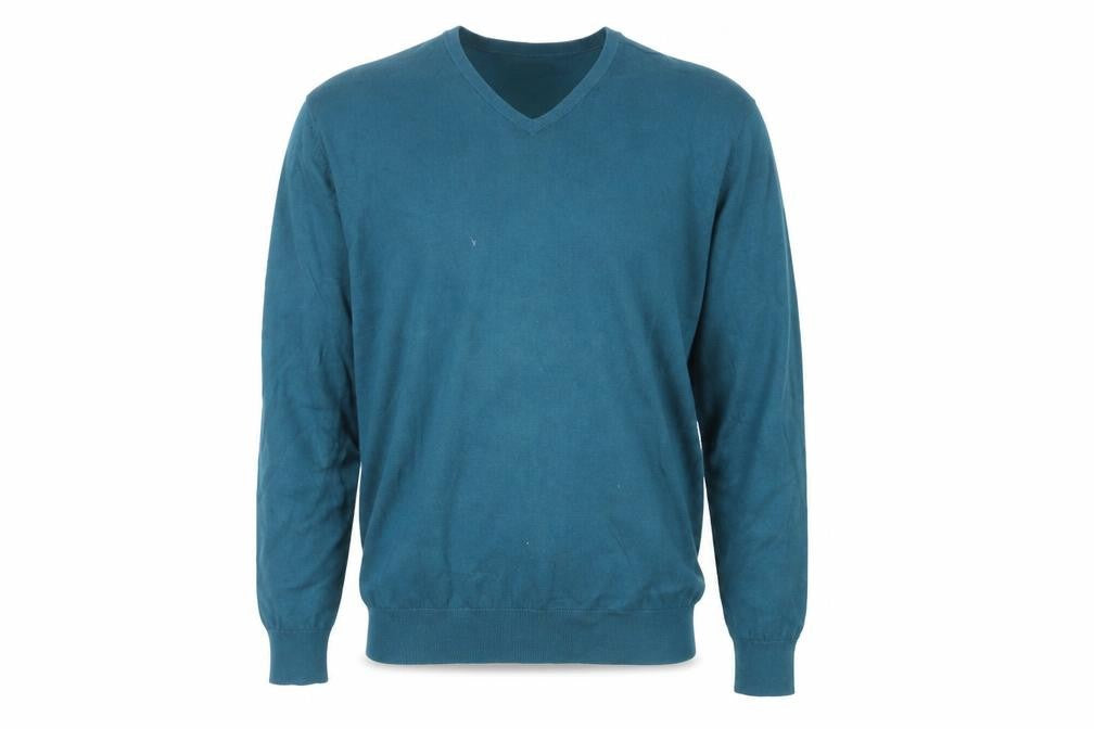 Aspen & Court Men's Blue V-Neck Pullover Jumper M