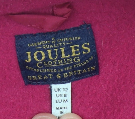 Joules Women's Red Fleece Jacket Size 12