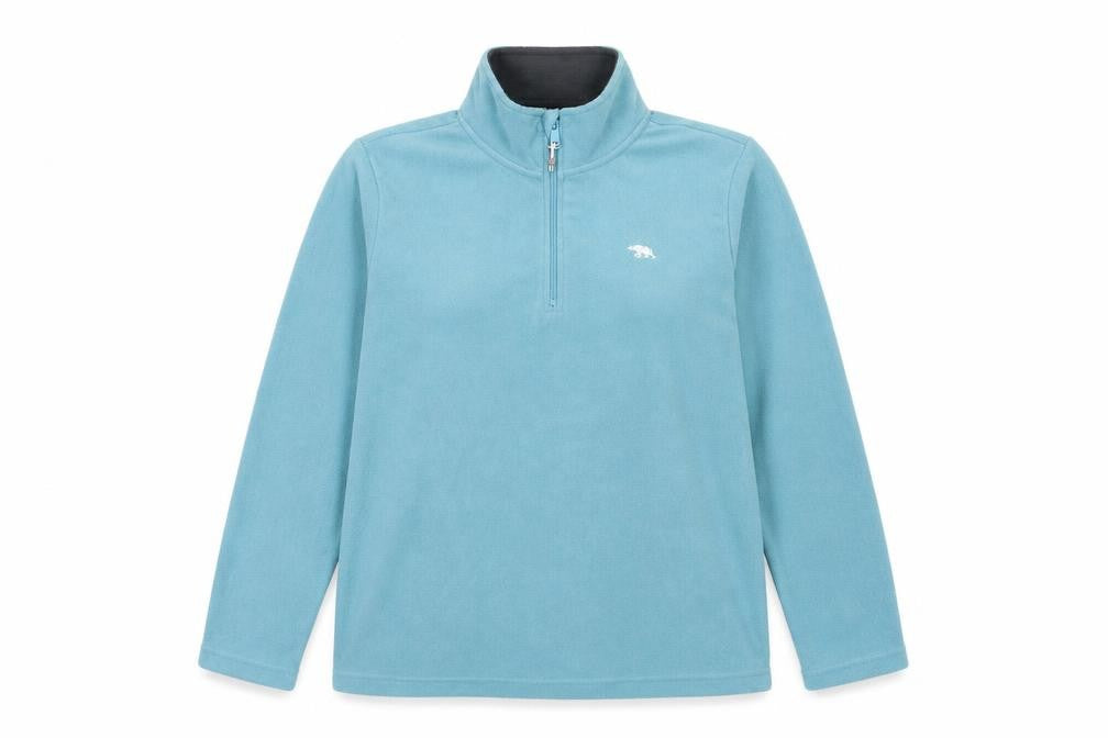 Ridge Womens & Co. Blue 1/4 Zip Fleece Pullover Sweatshirt