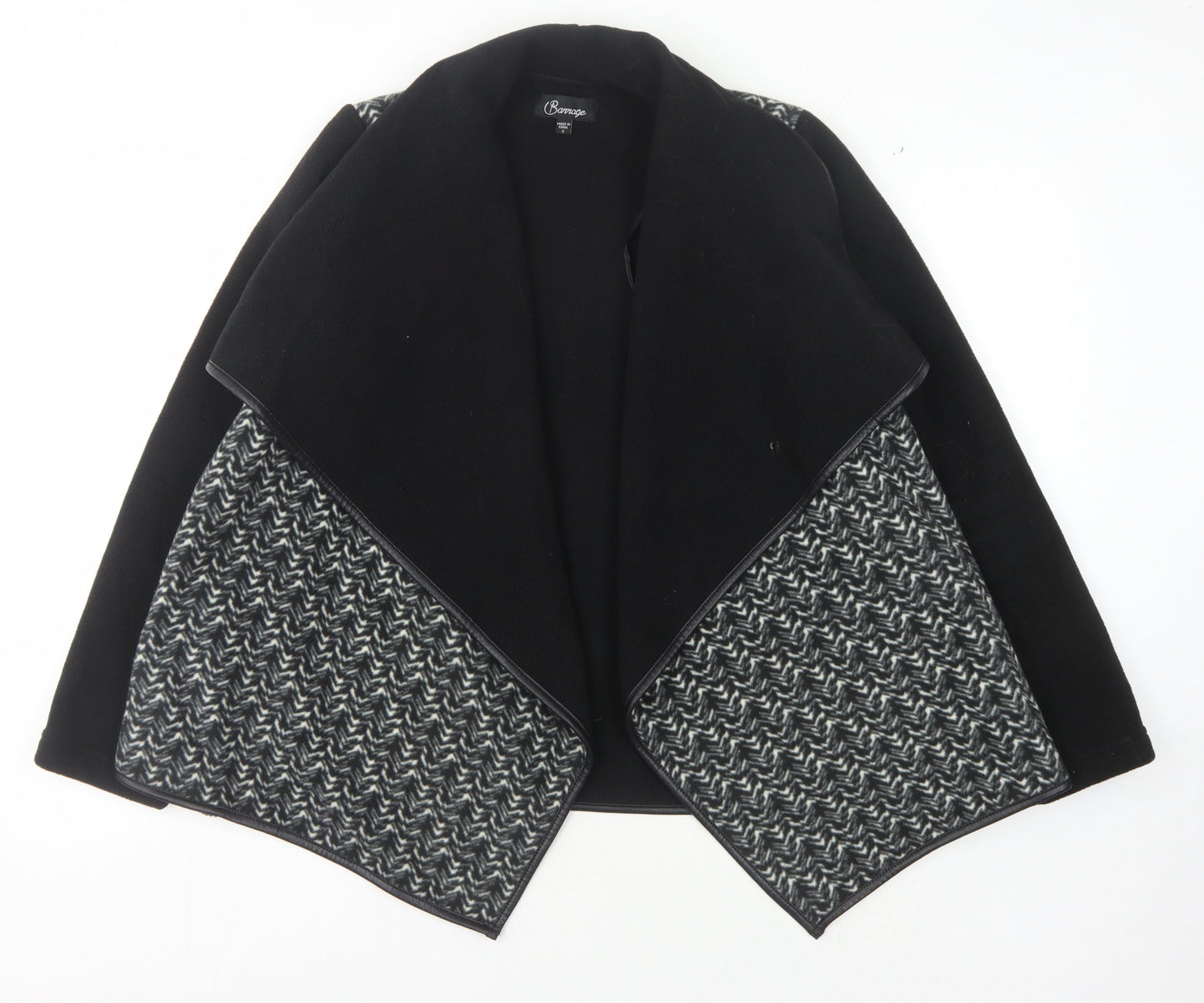 Barrage Women's Black Open Coat Size S