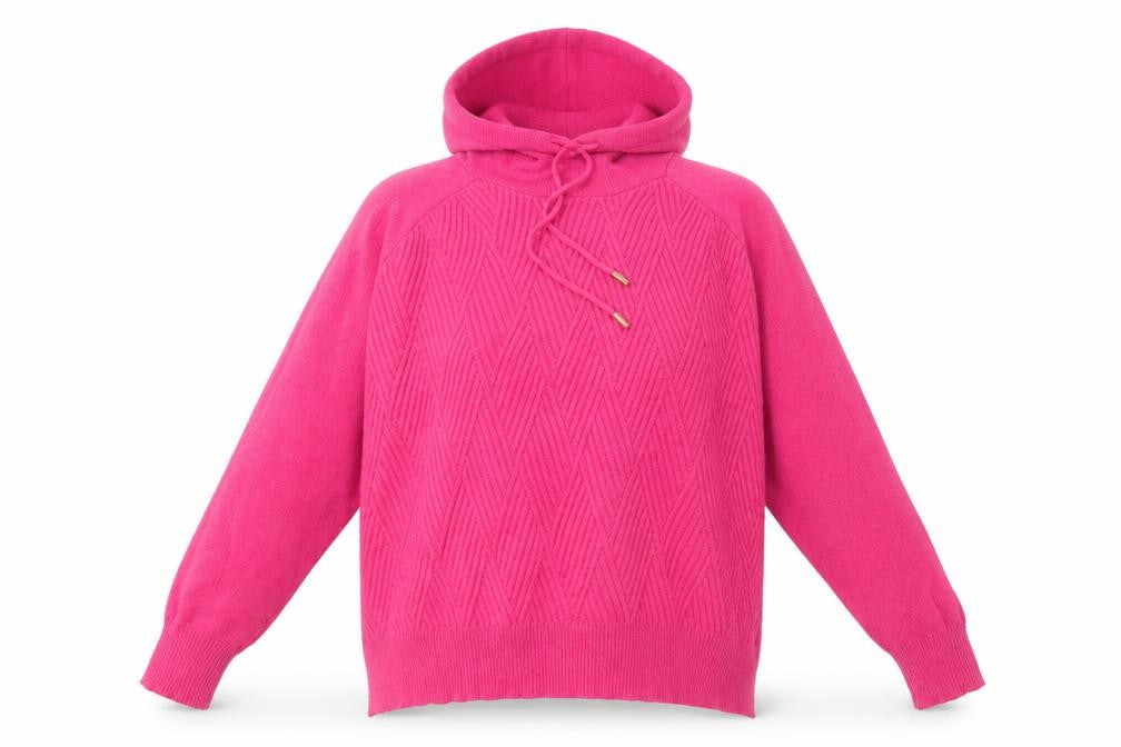 Next Women's Pink Hooded Wool Jumper, Size L