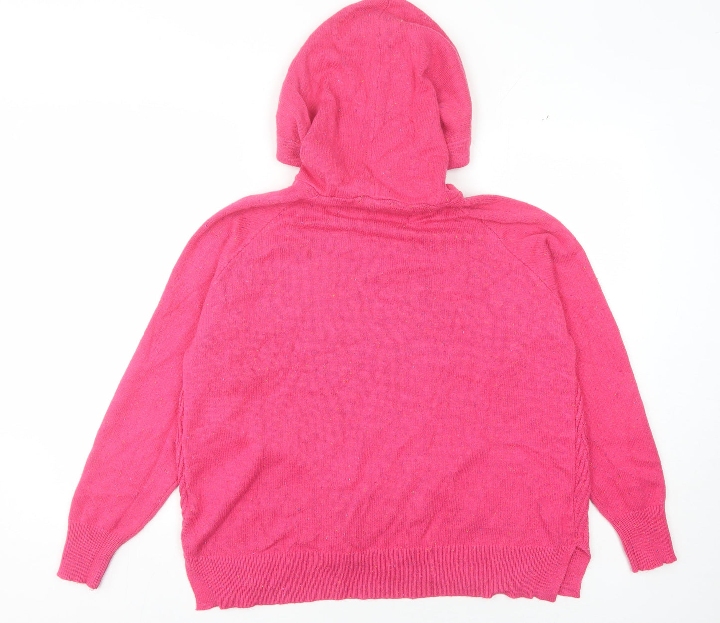 Next Women's Pink Hooded Wool Jumper, Size L