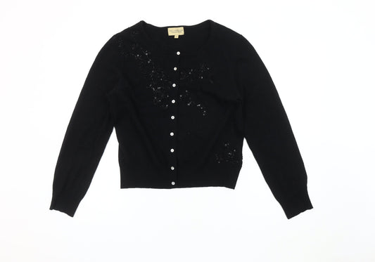 Paul Costelloe Women's Black Cardigan Size L