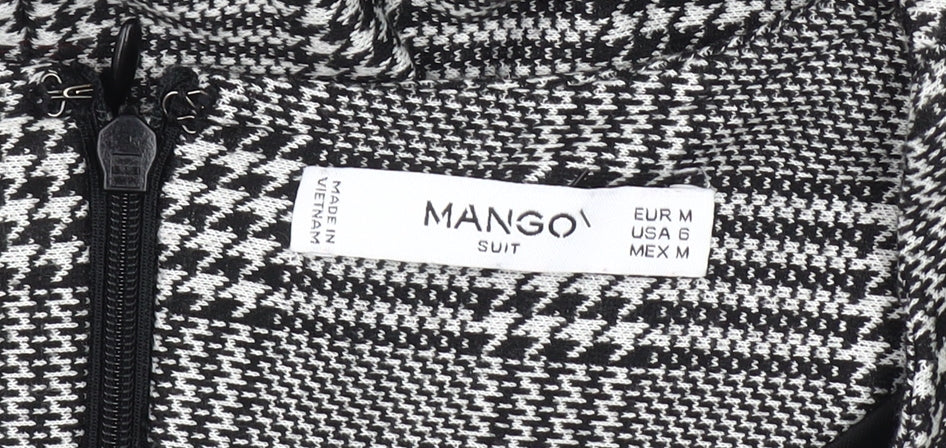 Mango Women's Grey Check Sheath Dress M