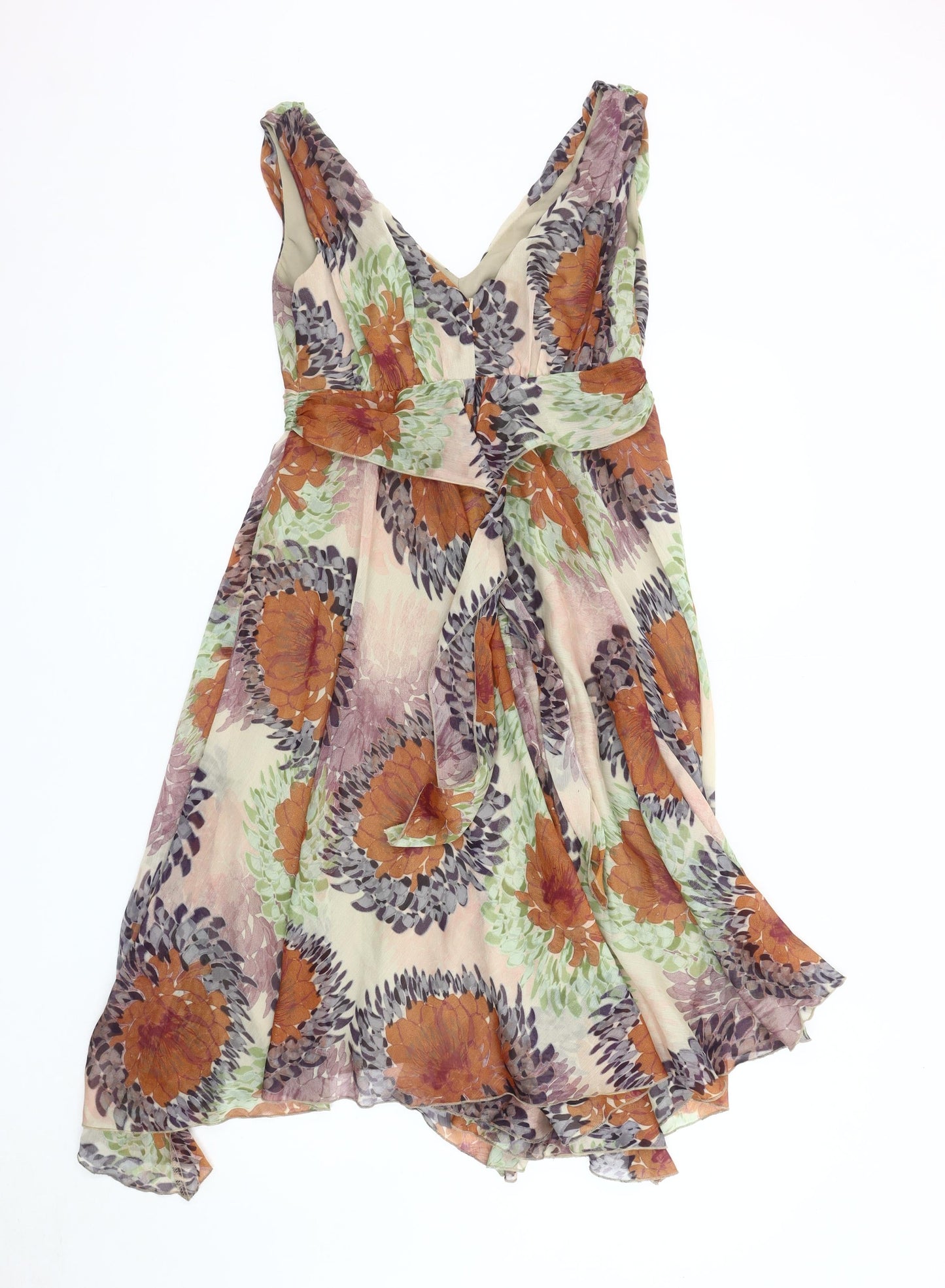Principles Women's Multicoloured A-Line Hi-Low Dress Size 10