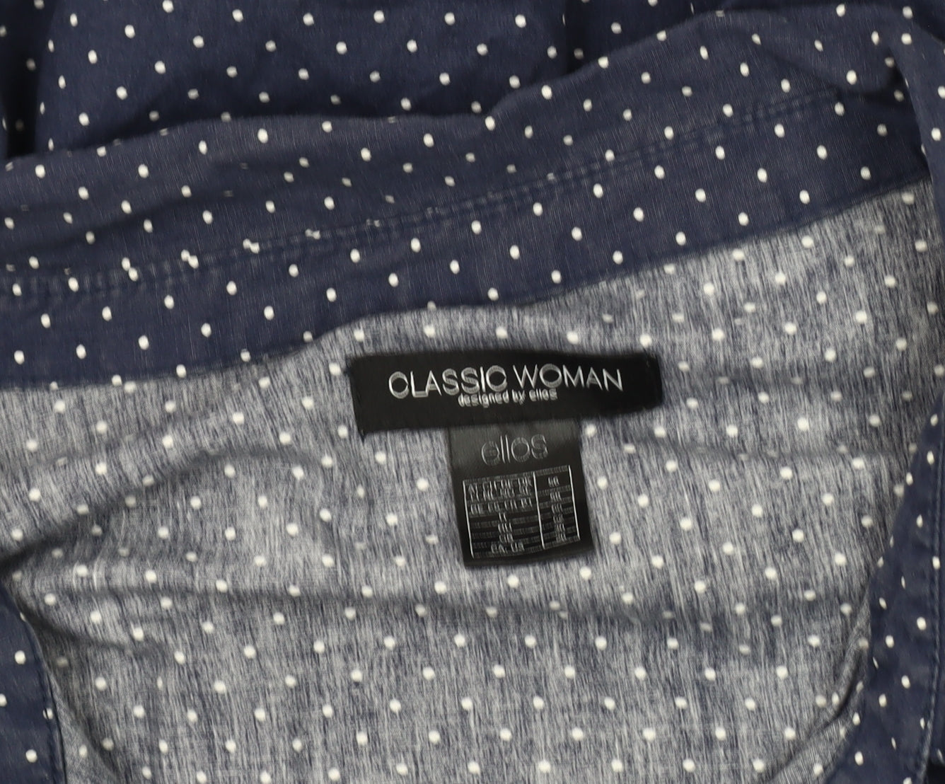 Ellos Women's Blue Polka Dot Shirt Dress M