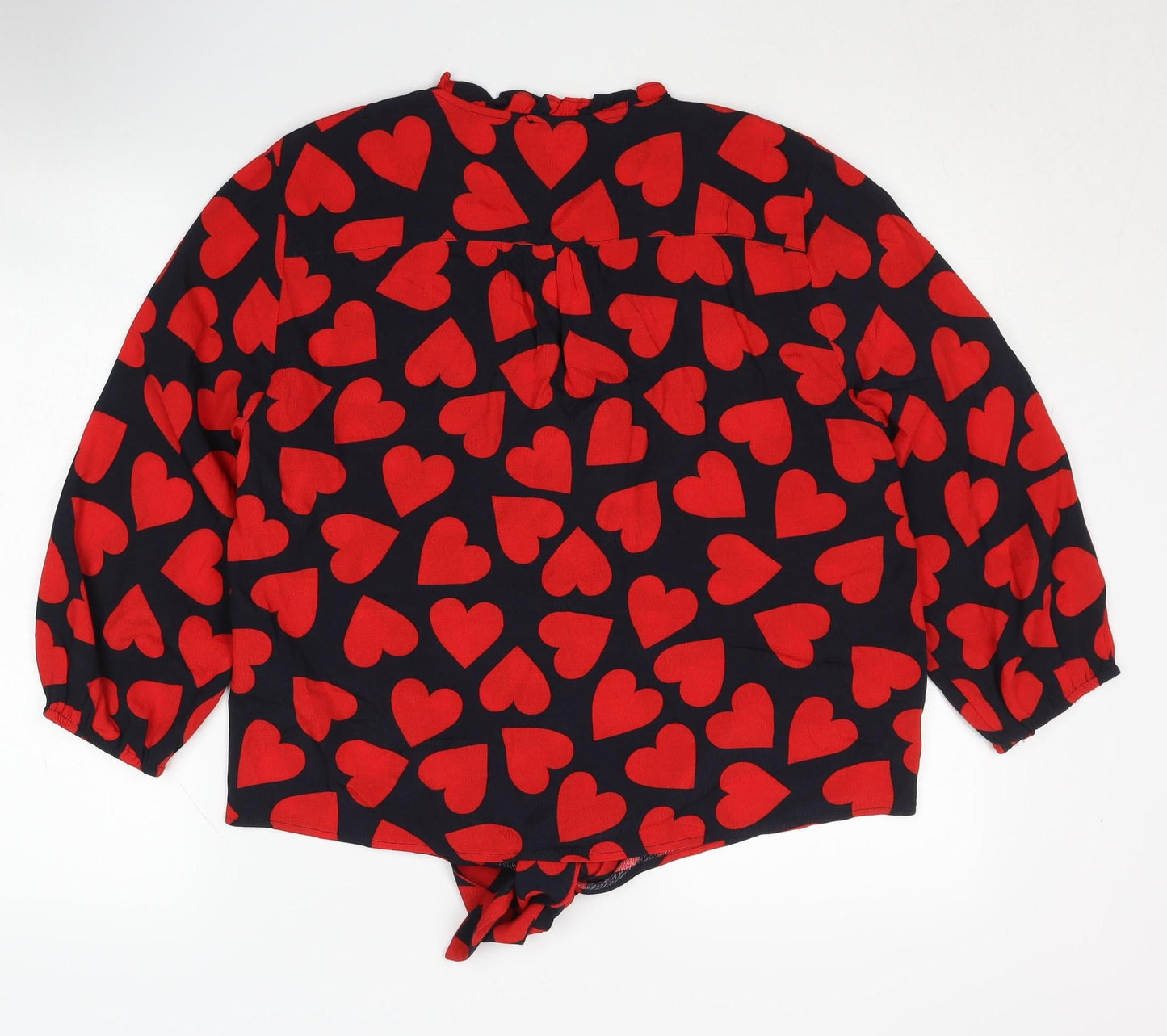 Oasis Women's Multicoloured Heart Blouse Size 14