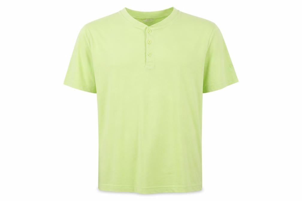 Cotton Traders Men’s Green Henley T-Shirt L