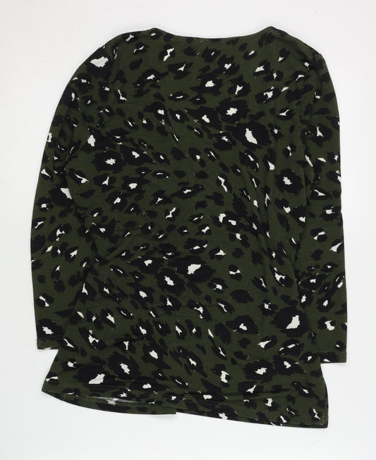 Sonder Studio Women's Green Wrap Top Size 14 V-Neck