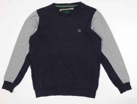 Nicholas Deakins Men's Blue Grey XL Pullover Sweatshirt