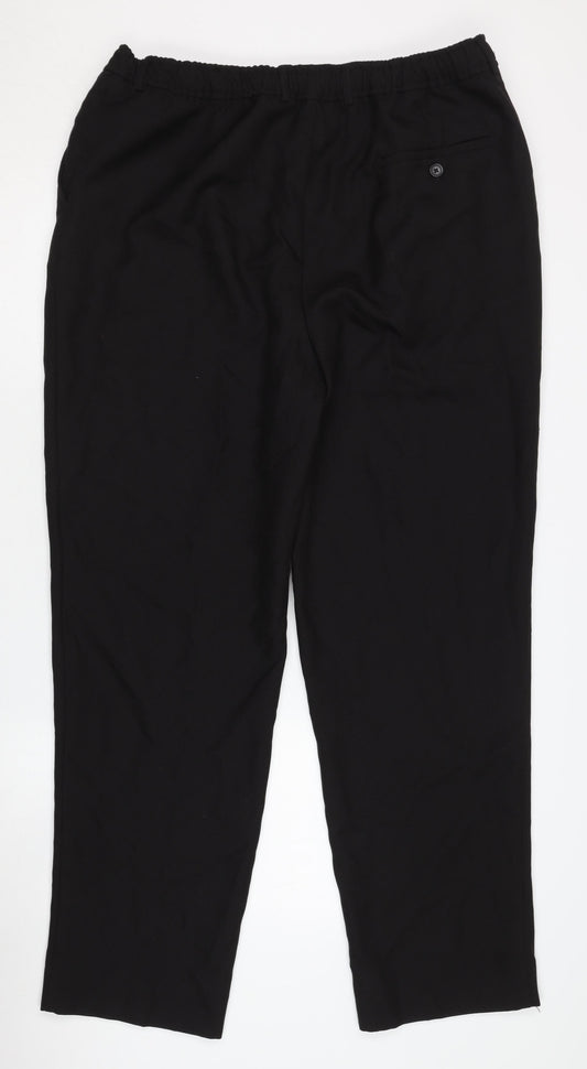 Chums Mens Black Straight Trousers - Size 40