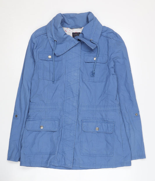 Marks and Spencer Women's Blue Jacket Size 8