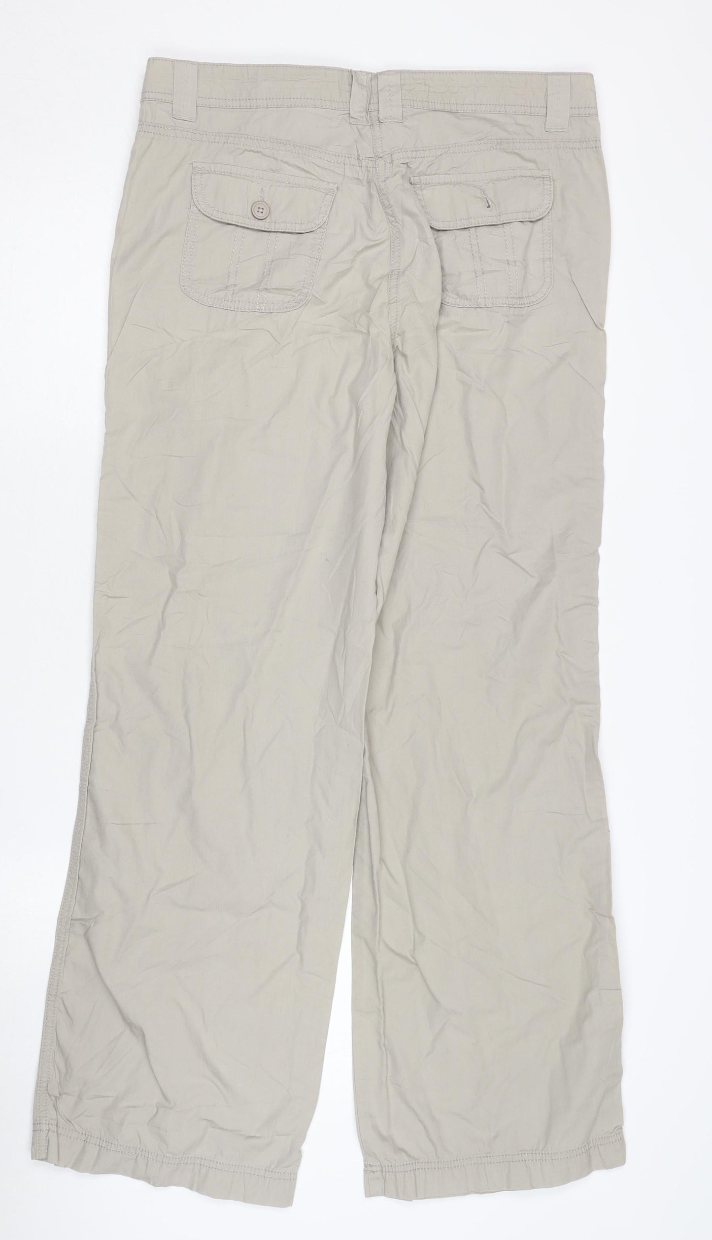 Marks & Spencer Women's Beige Trousers UK 14 Casual