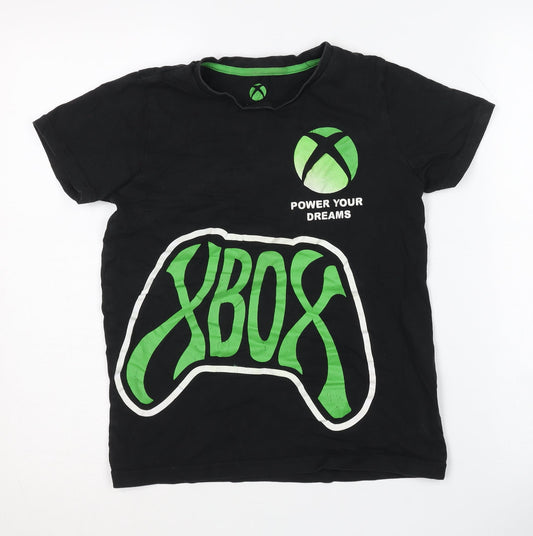 Xbox Boys' Black Graphic T-Shirt, 12 Years, Gaming Style