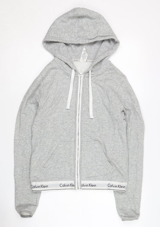 Calvin Klein Women's Grey Full Zip Hoodie Size S