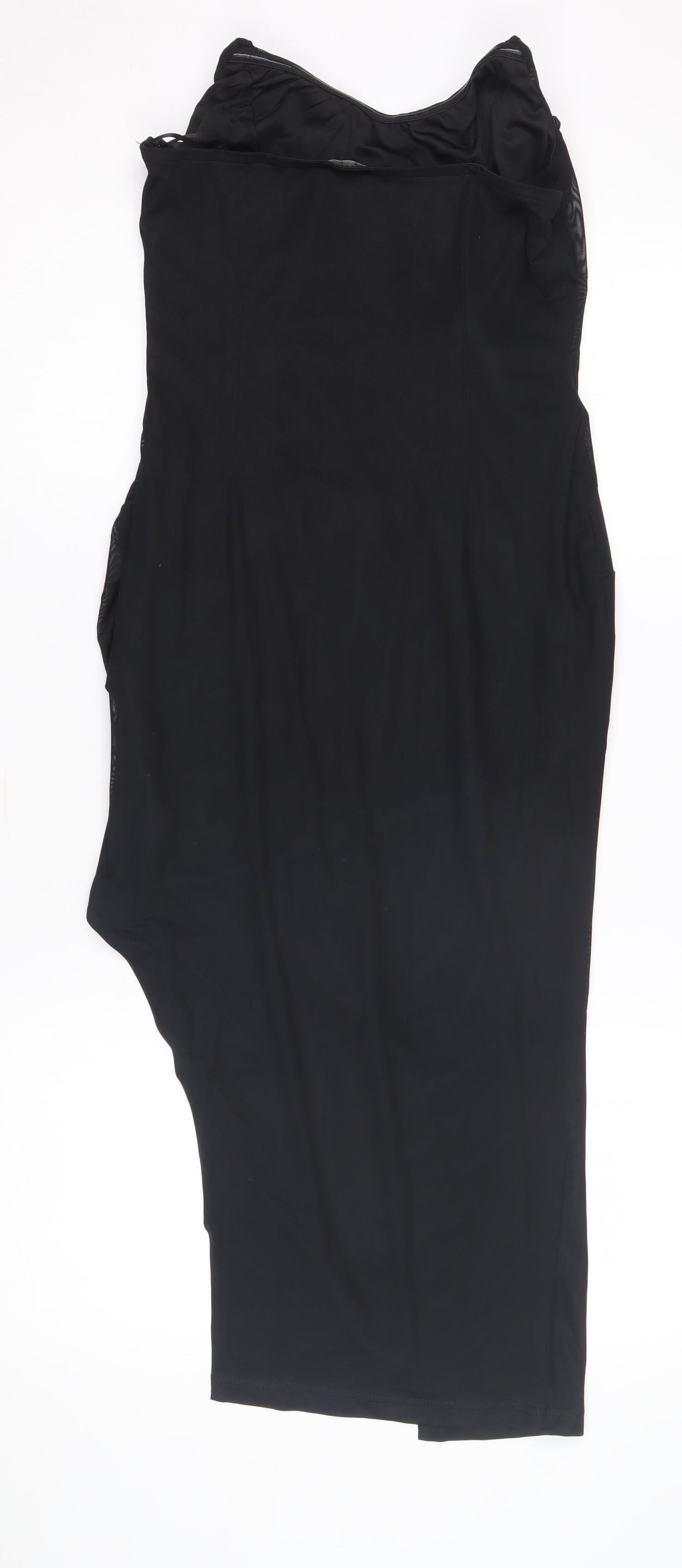Women's Black Bodycon Midi Dress Size 12