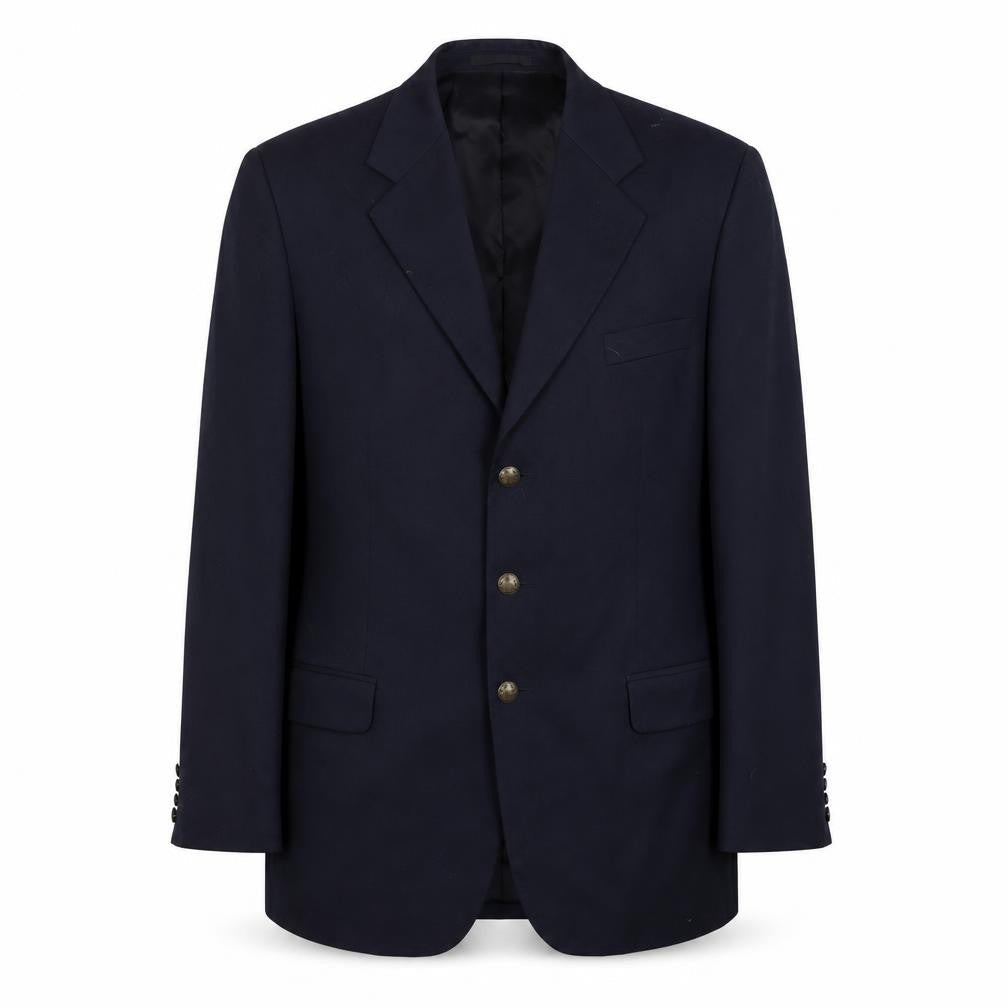 Front view of Principles Men's Blue Wool Blazer 42L Long Jacket