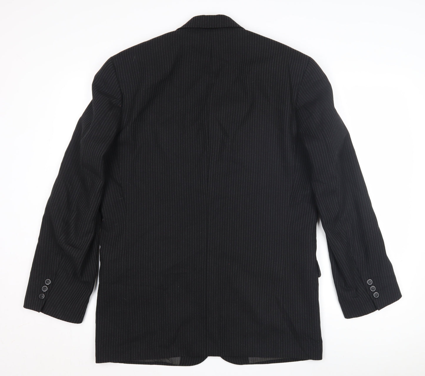 R.I Clothing Co Men's Black Striped Blazer Size 38