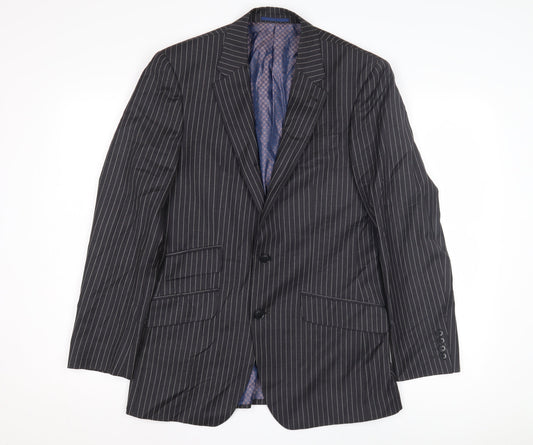 Next Men's Grey Striped Blazer 36S