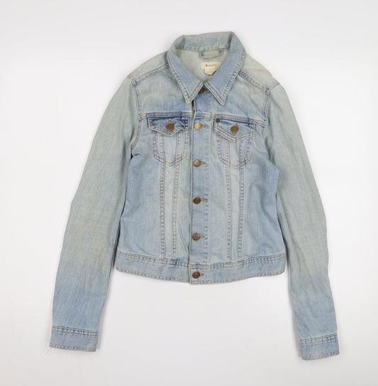 Women’s &Jacket Denim Blue Basic Jacket Size 8
