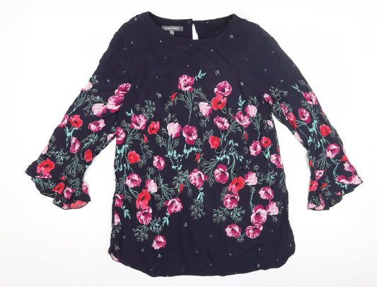 Laura Ashley Women's Floral Blouse, Multicoloured, Size 10