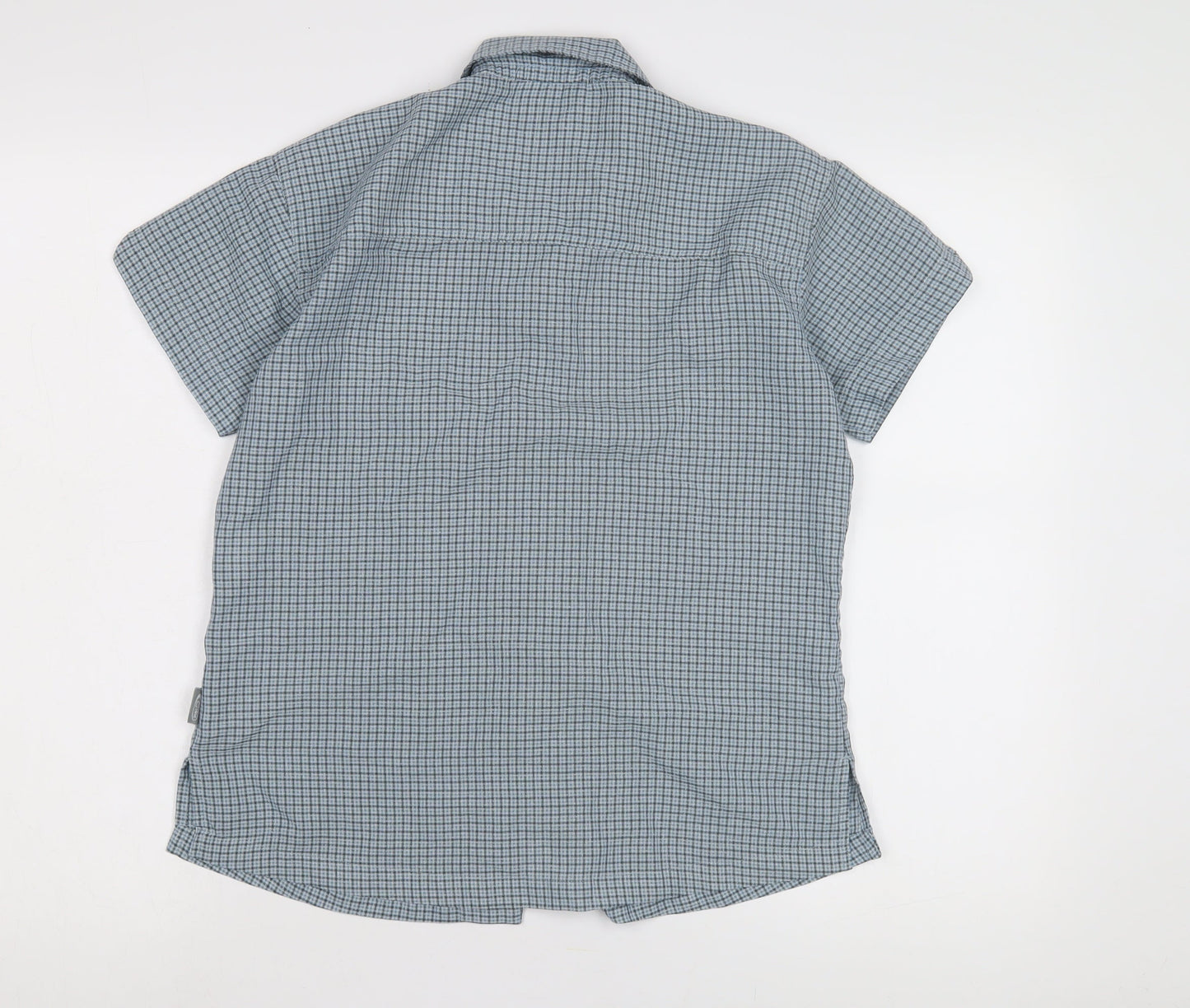 Gelert Women's Blue Check Button-Up Shirt, Size 12