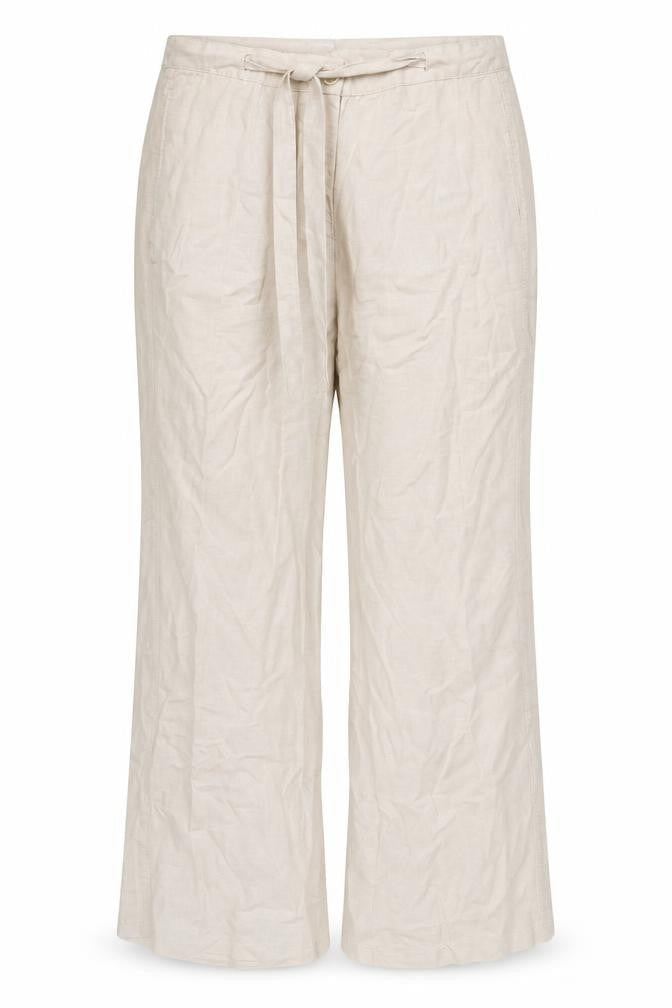La Redoute Women's Beige Linen Trousers Size 14