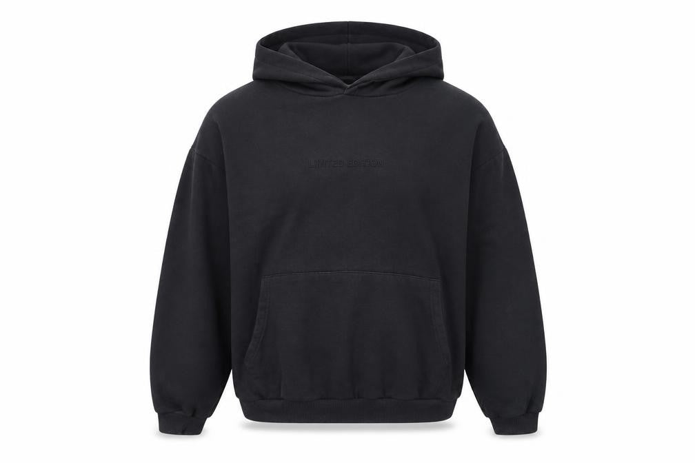 Men's XL Black Pullover Hoodie with Logo