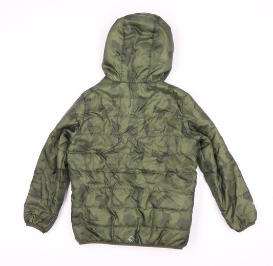 Regatta Boys Green Camouflage Puffer Jacket 7-8 Years