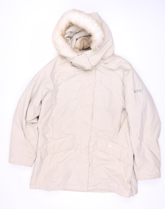 Dare 2b Women's Beige Hooded Parka Jacket Size 18