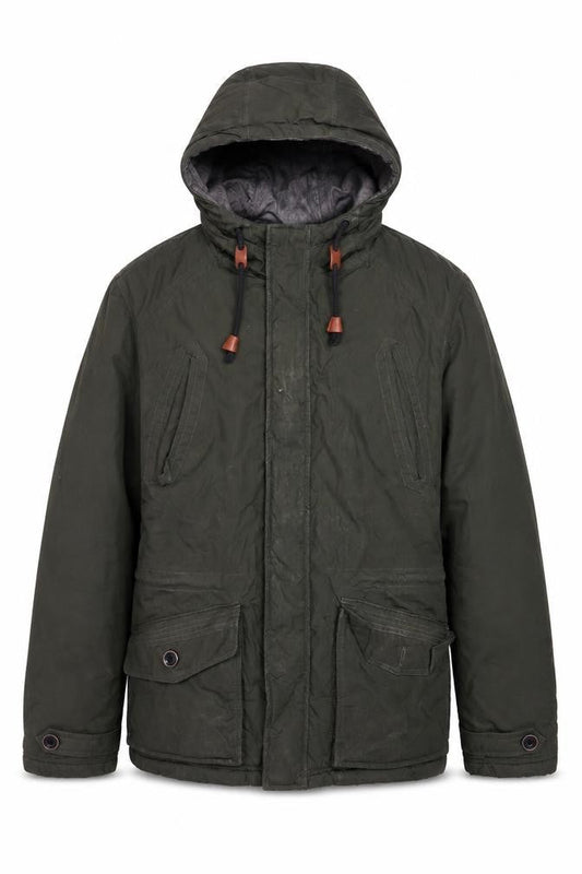 Jack & Jones Men's Green Parka Jacket Size L